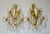 Late 19th Century Late 19th Century French Victorian -Style, Gilded Gold & Crystal Drop 5--Candelabra Wall Light Sconces - Pair For Sale - Image 5 of 17