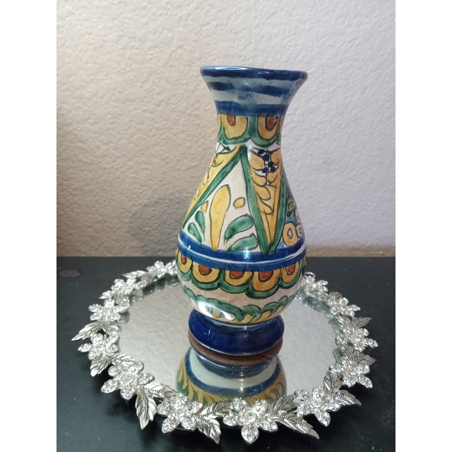 1980s Talavera Mexican Folk Art Bud Vase For Sale In Dallas - Image 6 of 7