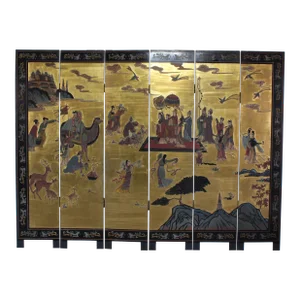 Vintage Six Panel Asia Style Screen Divider