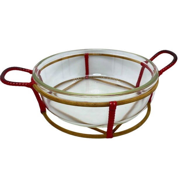 1960s German Schott Glass Round Casserole Bowl Chairish