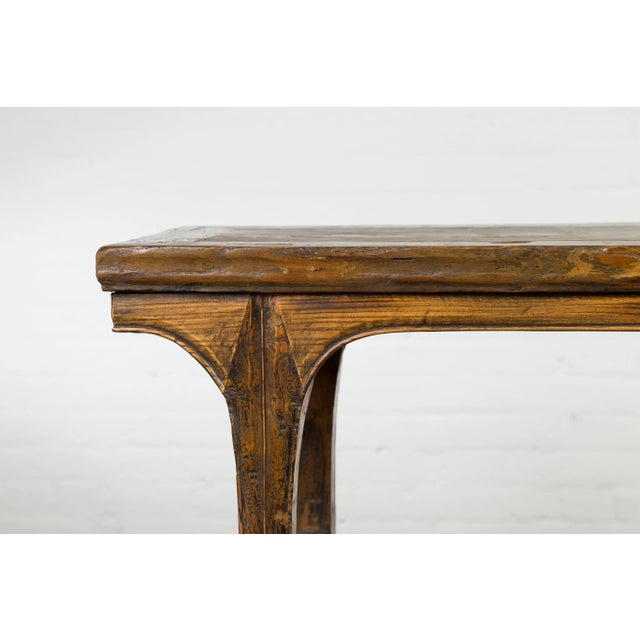 19th Century 19th Century Antique Console Table with Textured Legs For Sale - Image 5 of 12