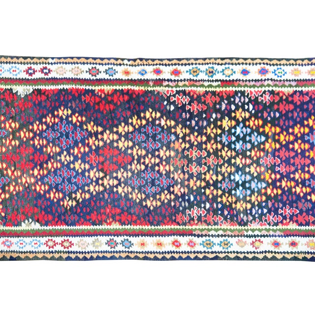 Vintage Persian Qazvin Kilim Rug For Sale - Image 13 of 18
