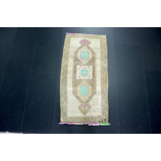 Vintage Handmade Wool Rug, 1960s For Sale - Image 6 of 6