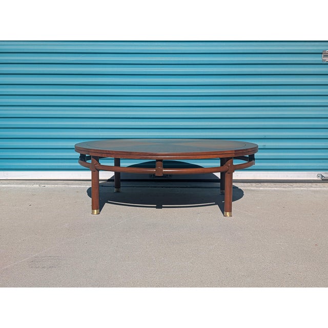 Mid-Century Modern Mid Century Modern Round Walnut Coffee Table by Heritage, C1960s For Sale - Image 3 of 13