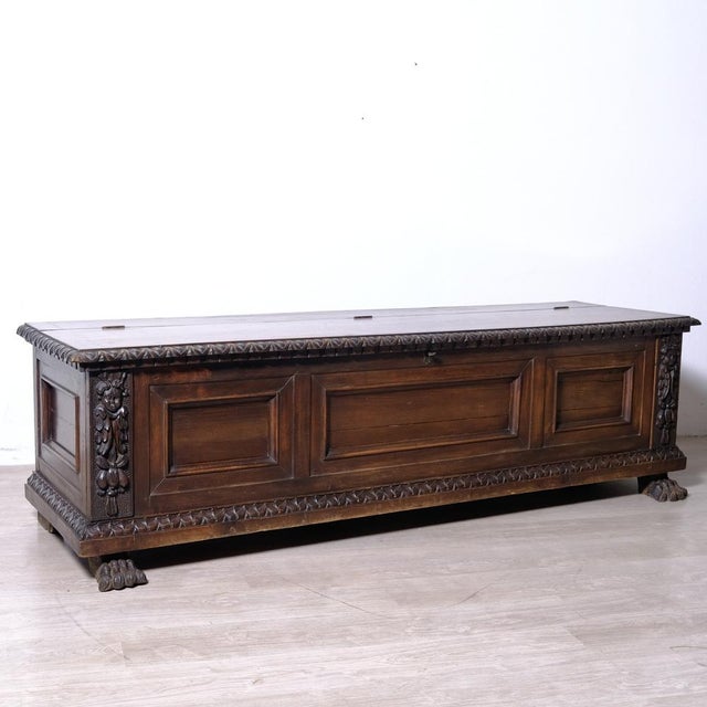 Beautiful antique walnut chest from the early 1900s Time and wear have given this piece a beautiful, original and charming...
