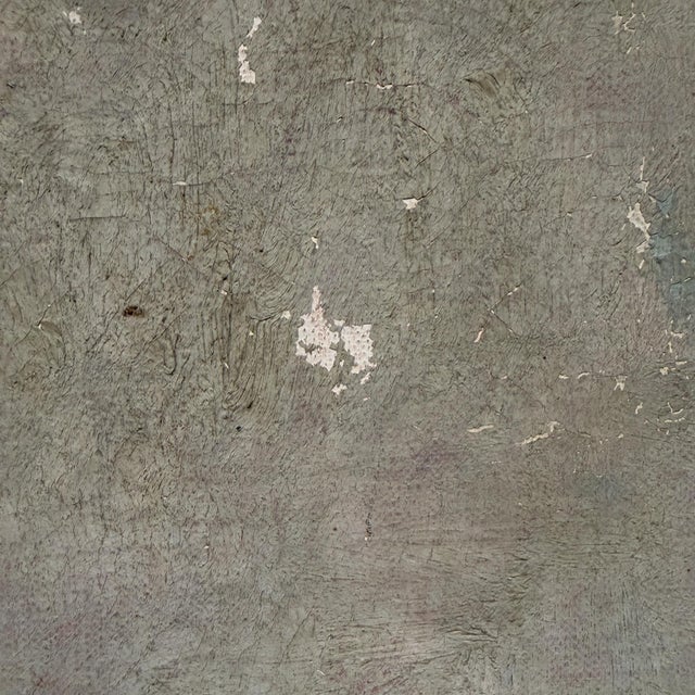 Textile Oil in Canvas Signed Gorge W Gunther Abstract Expressionism Mid-Century Mod Painting For Sale - Image 7 of 16