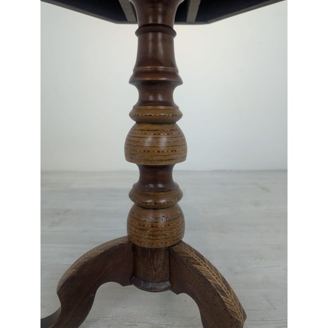 Brown 19th Century Biedermaier Marquetry Coffee Table For Sale - Image 8 of 12