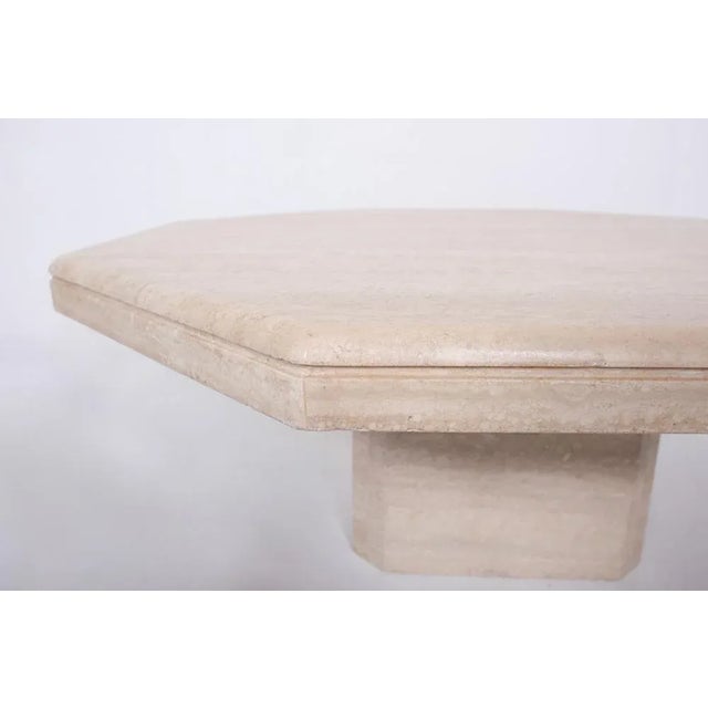Vintage Italian Travertine Coffee Table For Sale - Image 5 of 9