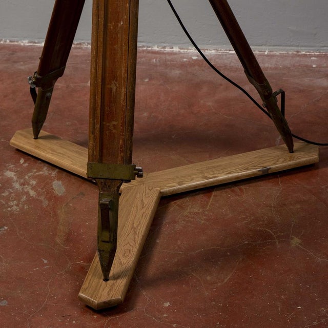 Brown FS 1500 Cariboni Searchlight with Tripod and Working Base from the Italian Railways, 1960s For Sale - Image 8 of 18