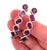 The product is a pair of vintage Amethyst Oval Bezel Set 18k Yellow Gold Inside Out Hoop Earrings. These original fine...