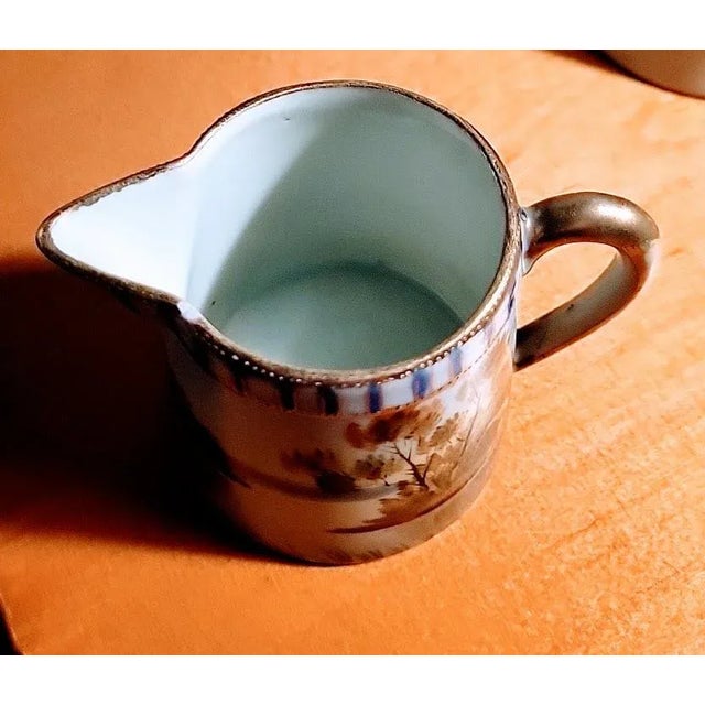 Vintage Handpainted Creamer & Sugar Set Japan For Sale In San Francisco - Image 6 of 14