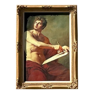 Regency Style Original Figurative Oil on Canvas Painting, Framed For Sale