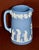 Wedgwood Vintage Wedgwood England Portland Jasperware Grape Pitcher Blue & White For Sale - Image 4 of 13