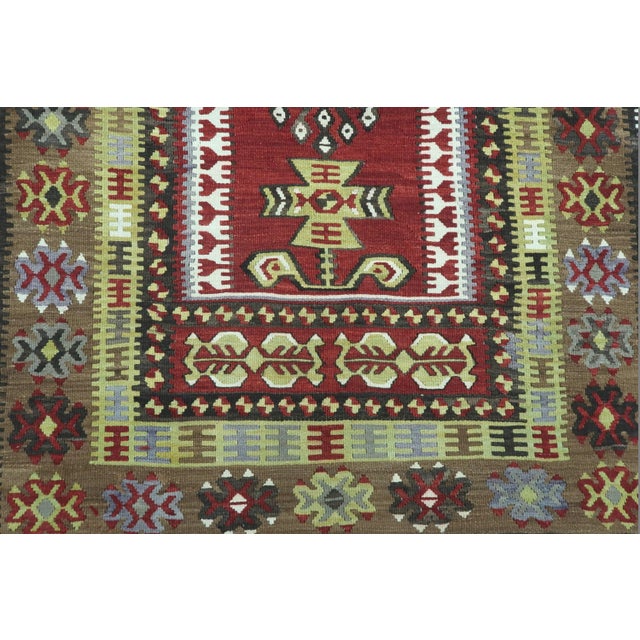 Vintage Turkish Yahyali Kilim Rug For Sale - Image 10 of 11