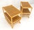 Pair Rattan Bamboo Grass Cloth Top Two Tier End Side Tables Stands Magazine Rack For Sale - Image 14 of 14