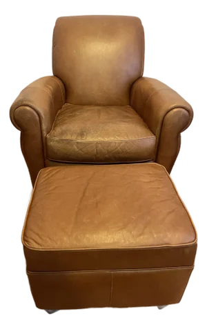 Leather Executive Chair With Ottoman
