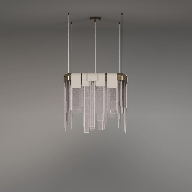 Beige Frostlight Pendant Lamp by Porus Studio For Sale - Image 8 of 17