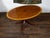 English Mahogany 1840s Oval Top Pedestal Table with Quadripod Base and Casters For Sale - Image 11 of 12
