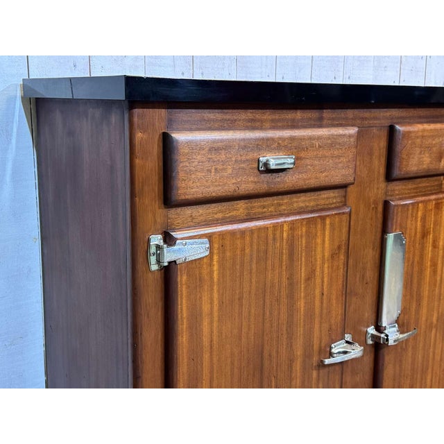 Mahogany Bistro Cabinet with Formica Top, 1950s For Sale - Image 4 of 18