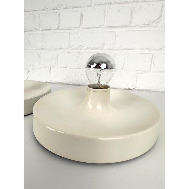 German White Wall Lights, 1960s, Set of 2 For Sale - Image 11 of 16