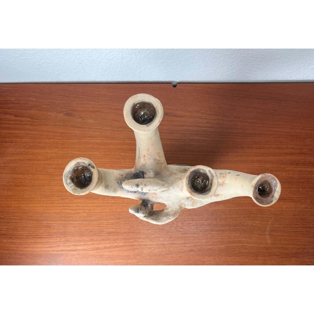 German Studio Pottery Sculptural Candleholder from Hans Fischer, 1980s For Sale - Image 9 of 18