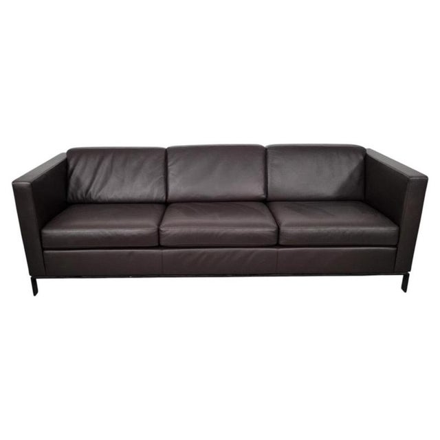 2000 - 2009 Foster 500 Three-Seater Sofa Upholstered in Chocolate Leather by Norman Foster for Walter Knoll For Sale - Image 5 of 7