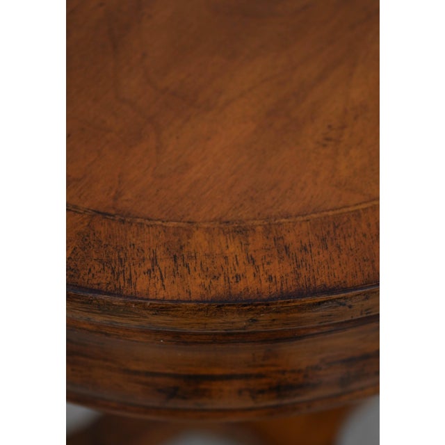 Pair of Continental Style 2 Tier 1 Drawer Pedestal Lamp End Tables For Sale - Image 12 of 17