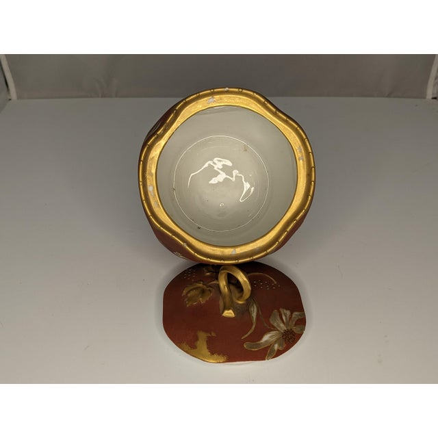 A. Klingenberg Limoges Biscuit Jar: Hand-Painted Art Nouveau Floral, c. 1880-1890 For Sale - Image 6 of 10
