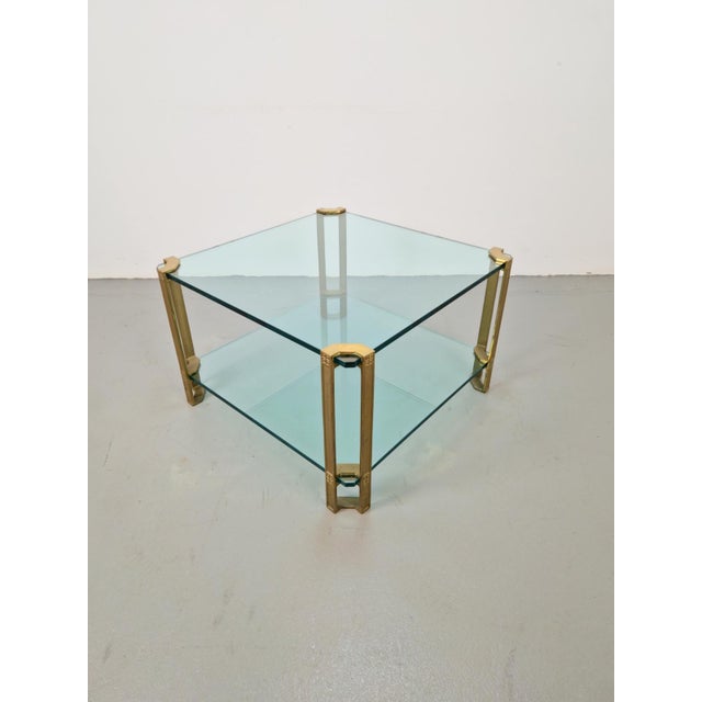 Regency Model T24 Coffee Table in Brass and Glass by Peter Ghyczy, 1970s For Sale - Image 10 of 15