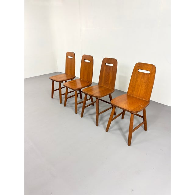 Brown Mid-Century Brutalist Scandinavian Dining Chairs in the style of Eero Aarnio, 1960s For Sale - Image 8 of 12