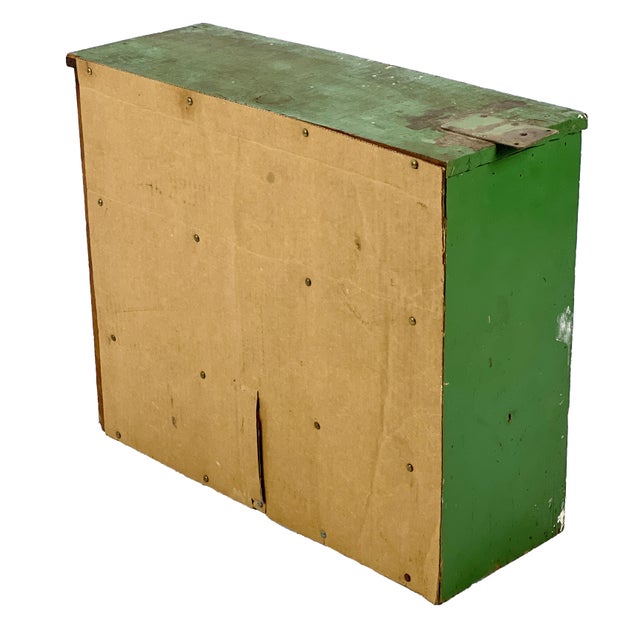 Vintage 1950s Large Industrial Painted Green Wood Factory Cubby ...