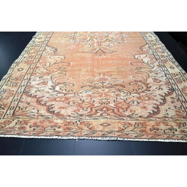 Turkish 1960s Vintage Distressed Turkish Area Rug For Sale - Image 3 of 11