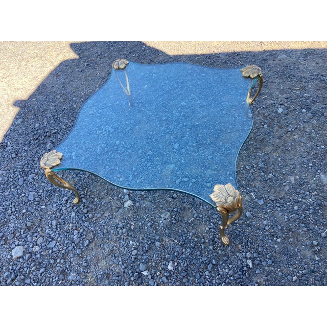 Vintage Mid Century Modern Hollywood Regency Attributed to Maison Charles Coffee Table For Sale - Image 9 of 12