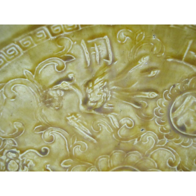 Chinese Ming Hongzhi Style Dragon & Phoenix Delicate Imperial Yellow Bowl For Sale - Image 12 of 15