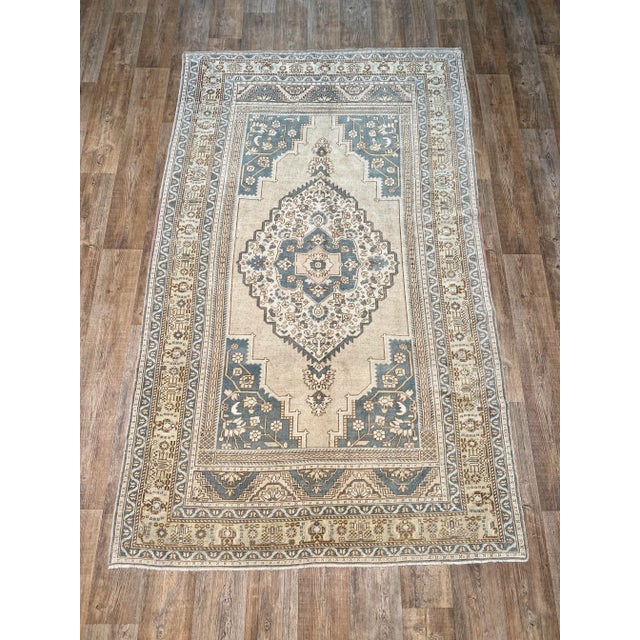 1960s Bellwether Rugs Vintage Oushak - 5'6" X 9'1" For Sale - Image 5 of 5