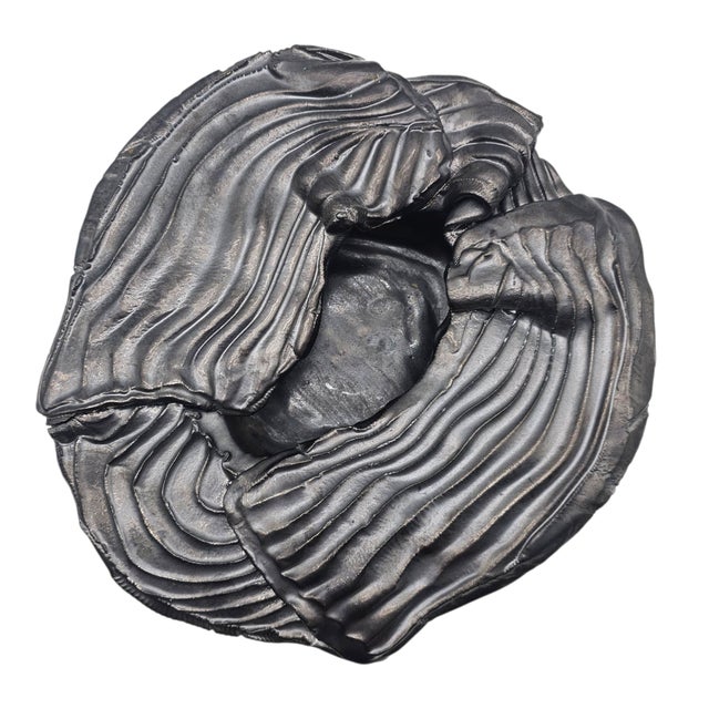 Late 20th Century American Studio Pottery Ikebana Vessel Graphite Gray For Sale In San Francisco - Image 6 of 10