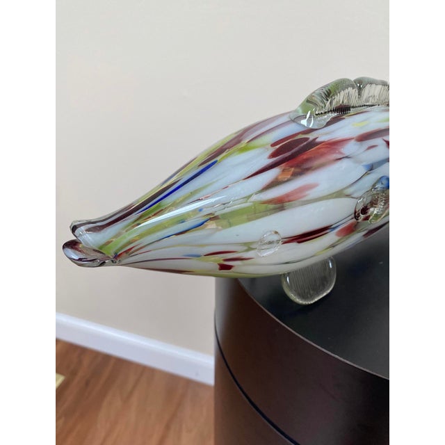 Transparent Large Mid-Century Murano Art Glass Fish, 1970s For Sale - Image 8 of 16