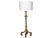 Baroque Revival grand giltwood torchère floor lamp. Elaborately carved central column adorned with foliate motifs. Tripod...