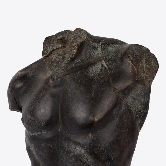 Our large and intricately detailed Maximillian male torso sculpture is now available in a striking aged bronze finish....