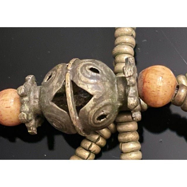 Metal Early 20th Century Afghan Turkomon Necklace - Lapis Lazuli - Metal - Necklace - Turkoman Tribal Necklace Length: 28 in - Total Weight: 86 G For Sale - Image 7 of 7