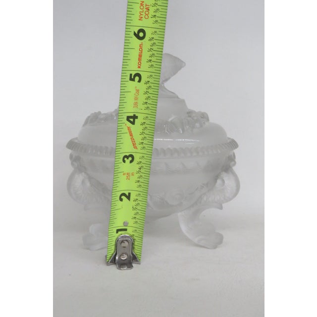 Portieux Vallerystahl Satin Argonaut Shell Frosted Glass Candy Dish 4505b For Sale - Image 11 of 18