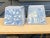 A pair of square lampshades handmade from a reproduction toile depicting harem scenes. Top 7” side 8” bottom9”
