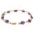 French Stackable 17 Ct Amethyst Chain Bracelet in 18k Yellow Gold For Sale - Image 4 of 10