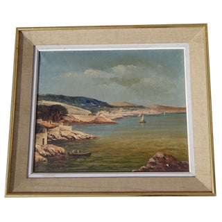 Alberti, Mediterranean Landscape, 1800s, Oil on Canvas, Framed For Sale