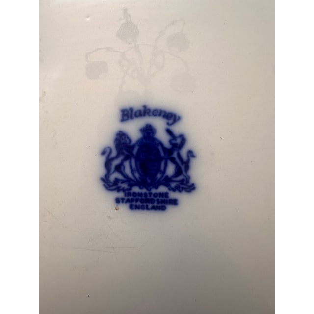 Large 1940s Blakeney Ironstone Staffordshire English Blue and White Footbath For Sale - Image 12 of 12