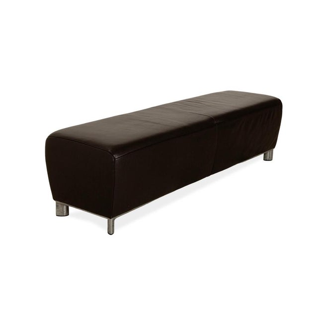 Leather Stool in Brown from Koinor Volare For Sale - Image 6 of 16