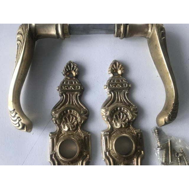 Art Nouveau Brass Handles and Signboards, 1950s, Set of 4 For Sale - Image 12 of 18