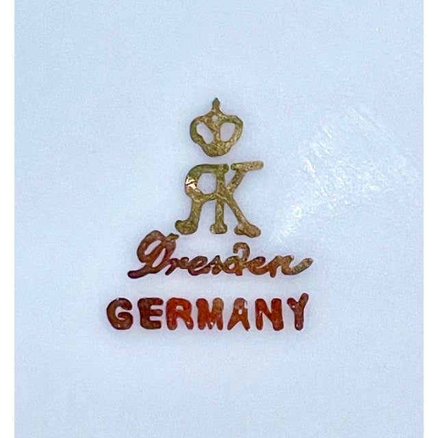 Vintage Dresden Floral & Lavender Lidded Tureen For Sale - Image 12 of 12