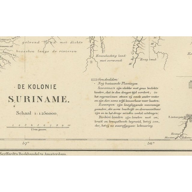 This rare and historically important antique map depicts the Dutch colonial possessions in the Americas, focusing on...