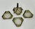 Mid-Century Modern Mid Century Party Ashtray Set 4 Gray Smoky Glass Trays W/ Metal Carrying Stand Stacking MCM For Sale - Image 3 of 6